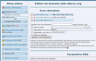 AlternC screenshot 1
