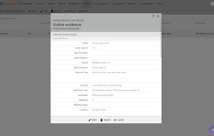 GDPR data processing information.