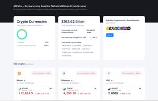 Track the top 200 cryptocurrencies with real-time data, AI insights, and smarter analytics — all in one place.