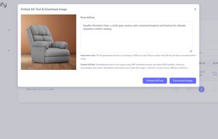 AltTextify.net lets you embed alt text directly into your image using XMP metadata, allowing you to download images with built-in descriptions. This ensures lasting SEO value, enhanced accessibility, and consistent context - even when shared or reused across platforms.