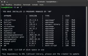installed programs systemwide and locally (AppMan) or just integrated