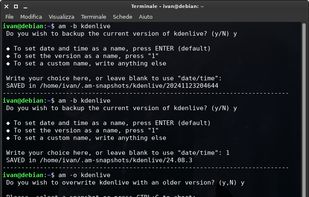 create snapshots of an installed app and select which of them to use