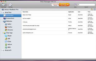 Amac Keylogger screenshot 1