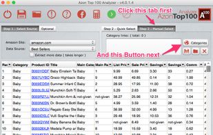 Selecting Categories from a Drop-Down or within the Browser.