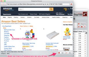 AmaSuites Browser for Selecting Categories.