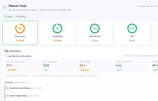 Oryon keeps an eye on your site's speed, technical health, and the signals that cap your authority, then shows you plainly what is holding you back, ranked by what matters most, so you know exactly where to act. It never changes your site behind your back.