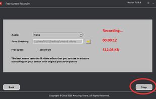 Amazing Free Screen Recorder screenshot 2