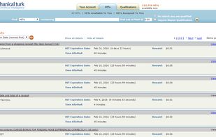 Amazon Mechanical Turk screenshot 1