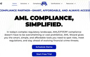 AML Wizard website homepage