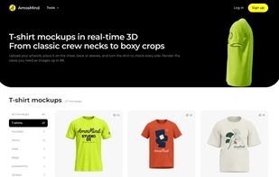 T-shirt mockups in real-time 3D