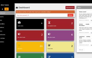 Dashboard for quick overview and notifications.