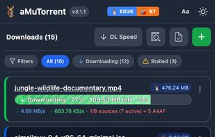 aMuTorrent screenshot 1