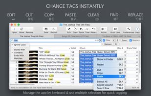 Edit ID3 tags with copy-paste, find-replace.
