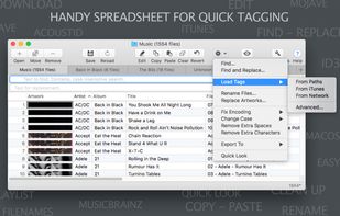 Handy spreadsheet for quick audio tagging on macOS.