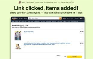 (store image 2) Link clicked, items added!