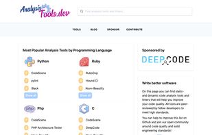 analysis-tools.dev screenshot 1