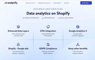 Data analytics on Shopify