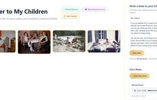Write personal messages and letters meant to be discovered by family in the future.