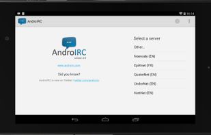 AndroIRC screenshot 2