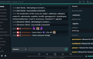 Streamlabs Chatbot console to see the live chat