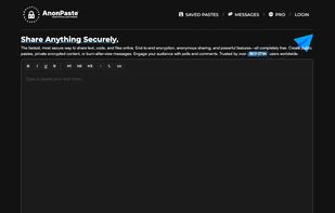 AnonPaste screenshot 1