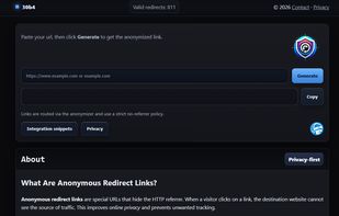 Anonymous Redirect Links screenshot 1