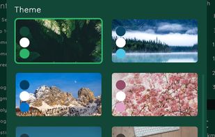 Choose from 8 built-in color schemes