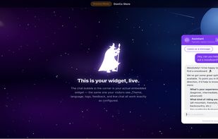 Preview your widget live!
