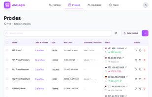 Import and manage proxies