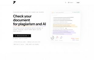 Upload a PDF or Word file, paste text or give a link — the plagiarism check starts without an account.