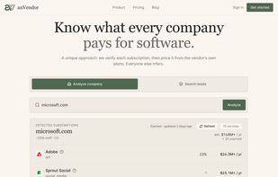 See what a company pays for software