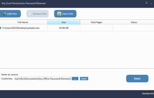 Any Excel Permissions Password Remover screenshot 1
