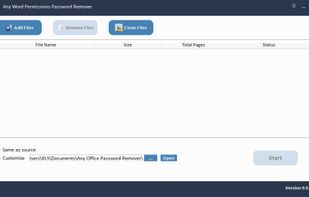 Any Word Permissions Password Remover screenshot 1