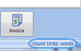 Select Words, Characters or Custom Units as Count Units