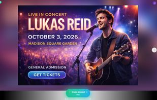Event page with an AI-designed poster