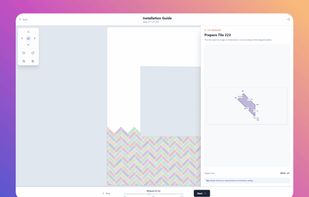 Instructional view for floor layout