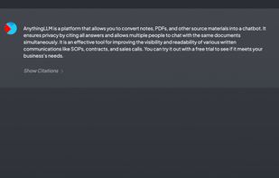 AnythingLLM screenshot 1