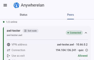 Anywherelan screenshot 2