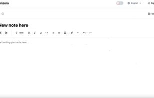 Anzora Notepad screenshot 1