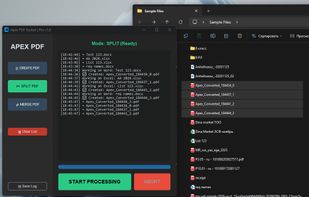 Screenshot 3:

Navigating to the Split interface and queueing PDF documents for page extraction.