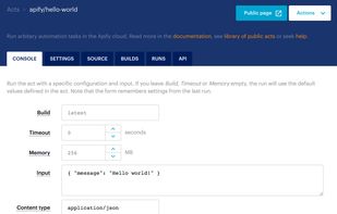 Running an actor in console