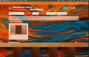 The Sketchbook Library: browse, sync, and manage your sketchbooks and interactive workbooks.