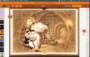 Ideation sketchbook: illustrated pages created by users, page by page in the sketchbook editor applet and viewable here in the the viewer applet.