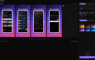 Create up to 5 ready-made screenshots for google store & app store.