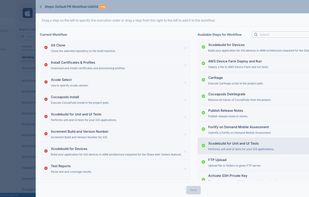 Build Workflow

Effortless CI workflows crafted by Appcircle and the Partners. Enhance your builds with dynamically designed workflow steps for various tasks and integrations.