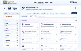 Browse all AppErgo online tools by category.