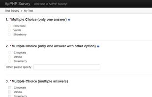 ApPHP Survey screenshot 1