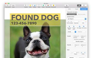 Found dog in Apple Pages.