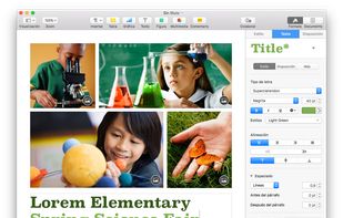 Science fair poster in Apple Pages.