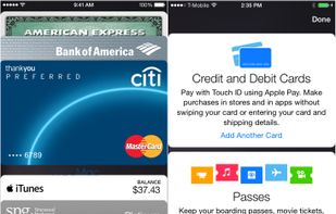 Screenshot of creditcards and advice for setting up new cards and passes.